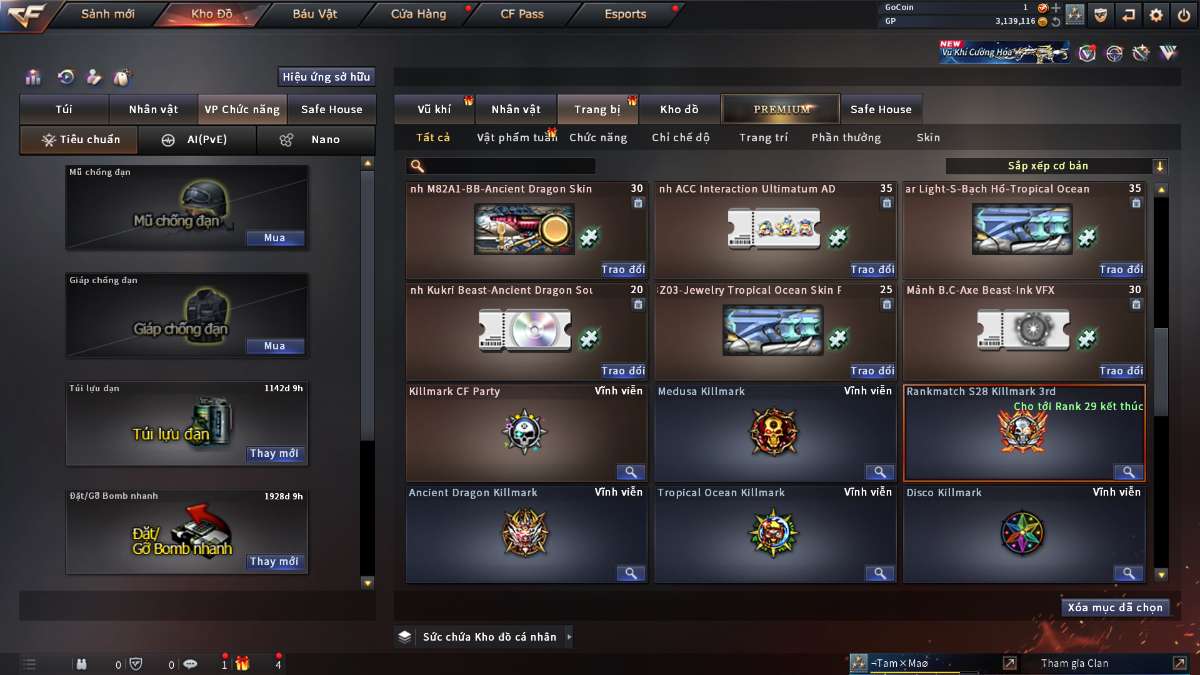 shop acc cf uy tin gia re